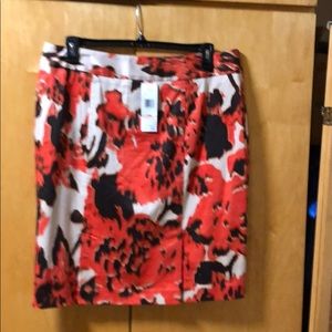 Jones New York orange, beige and brown skirt new with tag